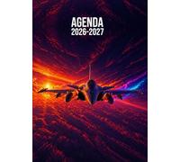 Agenda Scolaire 2026 2027: Avion de Chasse | Bi-journalier (deux jours par page) | 15x21 cm | Format A5 | Sept 2026 - juil 2027 | Pas cher | Etudiant | Collège et lycée | Garçon | Militaire & armée
