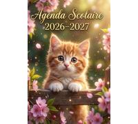 Agenda Scolaire: 2026-2027 Chat | Planner A5 en Français | Journal Quotidien pour Élèves | Primaire, Collège et Lycée | Calendrier, Emploi du Temps, Devoirs, Examens, Notes et Organisation Scolaire
