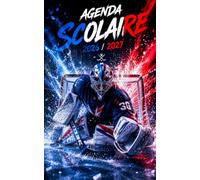 Agenda Scolaire 2026 2027 Hockey: Planificateur Journalier 1 Page par Jour - Pour les élèves garçons Collège et Lycée fans de sport sur glace - 6 Illustrations à Colorier - Citations Inspirantes