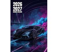 Agenda scolaire 2026 - 2027 | Journalier (une page par jour) | Étudiants, élèves de primaire, collège et lycée | Couverture voiture de sport - voiture de luxe