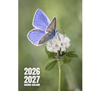 Agenda scolaire 2026 - 2027 | Journalier (une page par jour) | Étudiants, élèves de primaire, collège et lycée | Couverture papillon