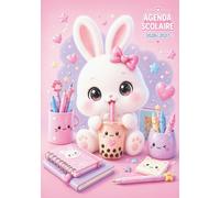Agenda Scolaire 2026-2027 kawaii : 1 Jour par Page, Format A5 (14,8 x 21 cm), Agenda Fille Mignon avec Lapin, Bilingue Français-Anglais: Cahier de ... quotidienne (Agenda scolaire kawaii)