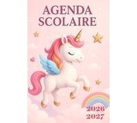 agenda scolaire 2026-2027: : Licorne Kawaii | Journalier (une page par jour) | 12x17 cm | Format A5 | Sept 2025 - juil 2026 | Filles au primaire ou au ... | Animal mignon | Cheval, chevaux & poneys