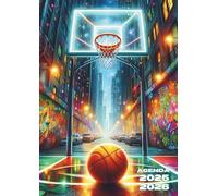 Agenda Scolaire Basket, Basketball: Journalier, un Jour Par Page | 12x17 cm, Format Standard, De Septembre à Juillet | Primaire, Collège, Lycée, ... Garçon, Adolescent, Sport, Ballon, Graffiti