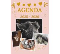 Agenda Scolaire Chat: Intérieur en Couleur avec Illustrations - École Primaire, Collège, Lycée, Étudiants - Format Standard A5 (12 x 17 cm)