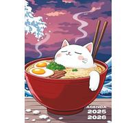 Agenda Scolaire Chat Manga, Kawaii: Une Page par Jour, Journalier | Format Standard,12x17 cm | Planificateur, Organisateur Scolaire, Primaire, ... | Ramen, Manga, Kitty Animal, Mignon