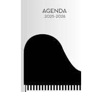 Agenda scolaire journalier 2025-2026-Thème musique - Piano - Musicien - Son (13.34x20.32 cm) 1 page par jour