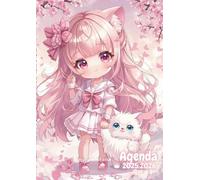 Agenda Scolaire: Manga, Fille Animé, Chat, Kawai, Chibi: Journalier un Jour par Page | 12x17 cm, Format Standard | Ecole Primaire, CP CE1 CE2 CM1 CM2 , Collège | Pour Fille, Ado, Enfant