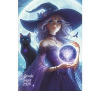 Agenda scolaire manga fille chat, sorcière: Journalier (une page par jour) | 12x17 cm | Format standard | Collège et lycée | De Septembre à Juillet | ... fille, étudiant | kawaii, chibi, fantasy