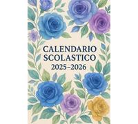 Agenda Scolastica 2025-2026 - Eleganza Fiorita in Blu, Viola e Verde