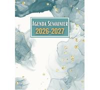 Agenda Semainier 2026-2027: 1 Semaine sur une Page A4 | Organisateur Pratique de 1 Janvier 2026 à 31 Décembre 2027 | Théme: Vert et Blanc |