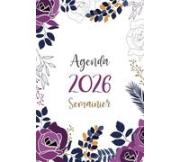 Agenda Semainier 2026 A5: Planificateur Hebdomadaire Horizontale | 12 Mois, de Janvier à Décembre | Planner Français avec Vue Semaine sur Deux Pages