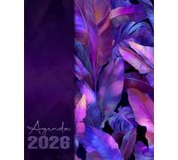 Agenda Semainier 2026 | Collection Idyllic Tropics - Nuit Indigo | Grand Format 19 x 23,5 cm | 1 semaine sur 2 pages, planification annuelle et ... répertoire, pages mots de passe & notes
