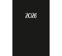 Agenda Semainier 2026 Noir: Planificateur Hebdomadaire Horizontale | 12 Mois, de Janvier à Décembre | Planner Français avec Vue Semaine sur Deux Pages