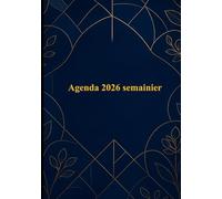 Agenda semainier, une semaine sur 2 pages en français et anglais, tous les jours et semaine de l'année en format 17x25cm