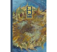 Agenda settimanale 2026 con orario: Vincent Van Gogh, Girasole | 12 mesi, Settimana su doppia pagina, Intervalli di 1 ora, Da Gennaio 2026 a Dicembre ... Note | Adatto per la Pianificazione Personale