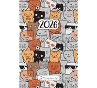 Agenda Settimanale 2026 Gatti A5: Pianificatore Orizzontale 2026 | 12 Mesi, da Gennaio a Dicembre | Planner Italiano con Vista Settimana su Due Pagine