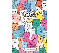 Agenda Settimanale 2026 Gatti A5: Pianificatore Orizzontale 2026 | 12 Mesi, da Gennaio a Dicembre | Planner Italiano con Vista Settimana su Due Pagine