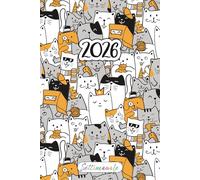 Agenda Settimanale 2026 Gatti: Pianificatore Orizzontale 2026 | 12 Mesi, da Gennaio a Dicembre | Planner Italiano con Vista Settimana su Due Pagine