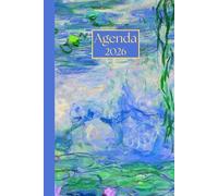Agenda settimanale con orario: Claude Monet, Ninfee | 12 mesi, Settimana su doppia pagina, Intervalli di 1 ora, Da Gennaio a Dicembre, Formato 6"x9" | ... Personale, l'ufficio Aziendale e il Diario