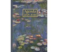 Agenda settimanale con orario: Claude Monet, Ninfee | 12 mesi, Settimana su doppia pagina, Intervalli di 1 ora, Da Agosto a Luglio, Formato A5 | ... Personale, l'ufficio Aziendale e il Diario