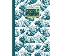 Agenda settimanale con orario: Grande Onda | 18 mesi, Settimana su doppia pagina, Intervalli di 1 ora, Da Luglio a Dicembre, Formato 6"x9" | ... Personale, l'ufficio Aziendale e il Diario