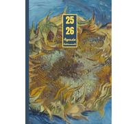 Agenda settimanale con orario Luglio 2025 - Dicembre 2026: Vincent Van Gogh, Girasole | 18 mesi, Intervalli di 1 ora, Da Luglio 2025 a Dicembre 2026, ... per la Pianificazione Personale, l'ufficio