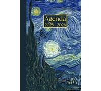 Agenda settimanale con orario: Vincent Van Gogh , La notte stellata | 18 mesi, Settimana su doppia pagina, Intervalli di 1 ora, Da Luglio a Dicembre, ... per la Pianificazione Personale, l'ufficio