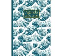 Agenda settimanale: Grande onda | 18 mesi, Settimana su doppia pagina, Da Luglio a Dicembre, Formato A5 | Calendario Mensile con Note | Adatto per la ... Personale, l'ufficio Aziendale e il Diario