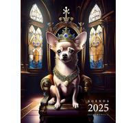 Agenda settimanale planner 2025 Animal Royal Chiwawa: da gennaio a dicembre, verticale formato 20x25 cm (8,5x11")