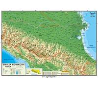 Agendepoint.it Regional Map EMILIA ROMAGNA geographical physical - policy 21x30 cm glossy plasticized for school use