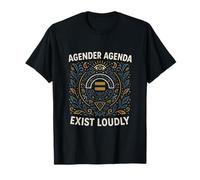 Agender Pride Exist Loudly Retro Neutral Gender. T-Shirt