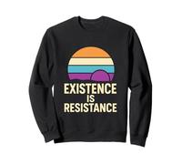 Agender Pride Existence is Resistance Modern Neutral Gender Sweatshirt