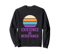 Agender Pride Existence is Resistance Modern Neutral Gender Sweatshirt