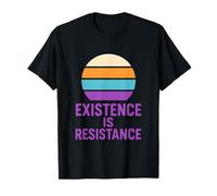 Agender Pride Existence is Resistance Modern Neutral Gender T-Shirt