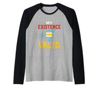 Agender Pride Existence Valid Retro Neutral Gender Raglan Baseball Tee