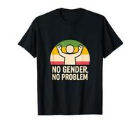 Agender Pride Retro Sunset No Gender Cool T-Shirt