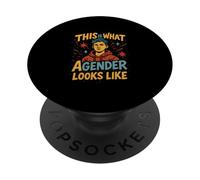 Agender Pride This Is What Vintage Neutral Gender PopSockets Adhesive PopGrip