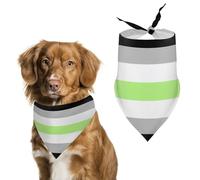 Agender Proud Flag Dog Bandana Puppy Cat Scarfs Bibs Washable Triangle Kerchief Pet Gifts