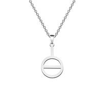 Agender Symbol Necklace Non-binary Gender Androgyne Androgyny Sign Genderqueer Genderfluid Bigender Trigender (Agender Symbol N EU)