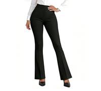 Agenlulu High Waisted Dress Pants for Women Petite/Regular/Tall Bootcut Pull On Work Slacks for Women 28"/29.5"/31.5", Black（Pull On）, M