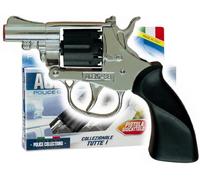 Agent 38 Silver Toy Gun, Police Collection, 8 Shots, Made in Italy
