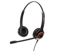Agent 850 Binaural QD Headset, Noise Cancelling Microphone & HD Speakers Compatible with Yealink, Grandstream, Sangoma and Snom Desk Phones