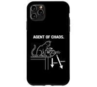 Agent Of Chaos Cat Lover Feline Mischief Quote Case for iPhone 11 Pro Max