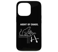 Agent Of Chaos Cat Lover Feline Mischief Quote Case for iPhone 13 Pro