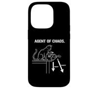 Agent Of Chaos Cat Lover Feline Mischief Quote Case for iPhone 14 Pro