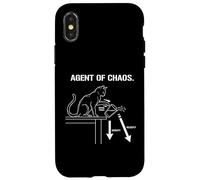 Agent Of Chaos Cat Lover Feline Mischief Quote Case for iPhone X/XS