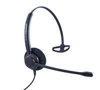Agent Professional Single Ear Noise Cancelling Office/Call Centre Headset With U10P Bottom Cable works with Mitel, Nortel, Avaya Digital, Polycom VVX, Shoretel, Aastra + Many More