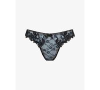 Agent Provocateur Womens Agent Provocateur Clarette Lace Brazilian Briefs Blue/Black 2XL