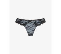 Agent Provocateur Womens Agent Provocateur Clarette Lace Thong Blue/Black L